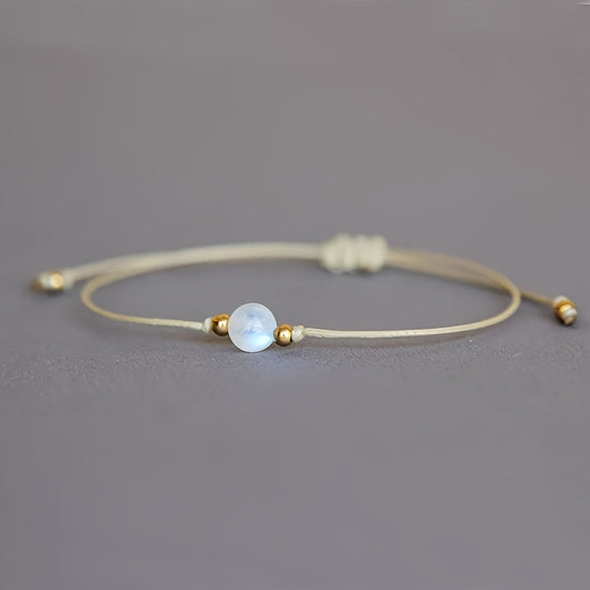 Minimalist Moonstone Happy Bracelet