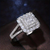 Square Shape Zirconia Wedding Ring