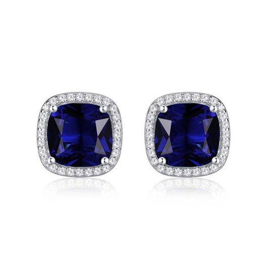 Saphir Square Stud Earrings