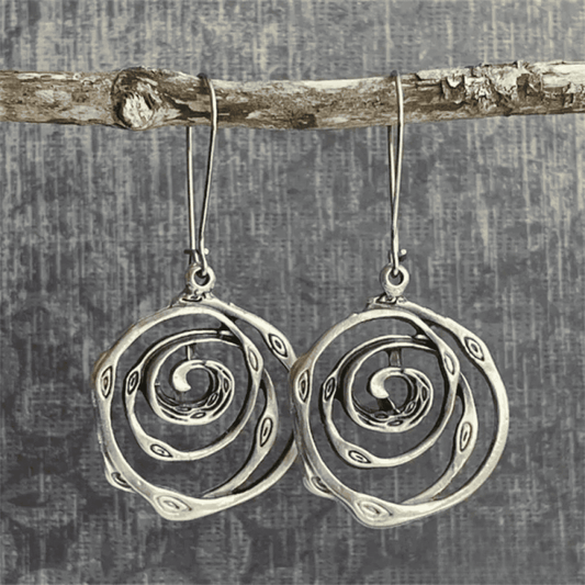 Maze Silver Vintage Earrings