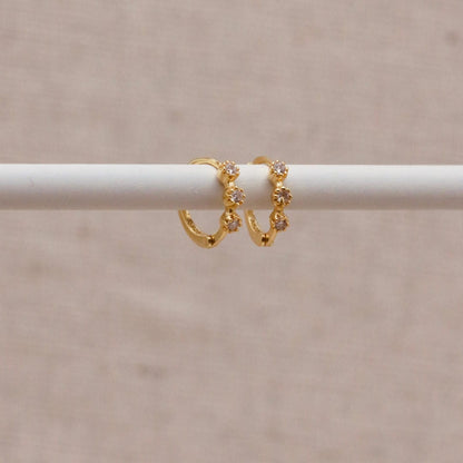 Vienna Stone Huggie Hoops
