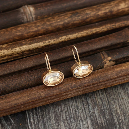 Luxurious Golden Hoop Resin Earrings