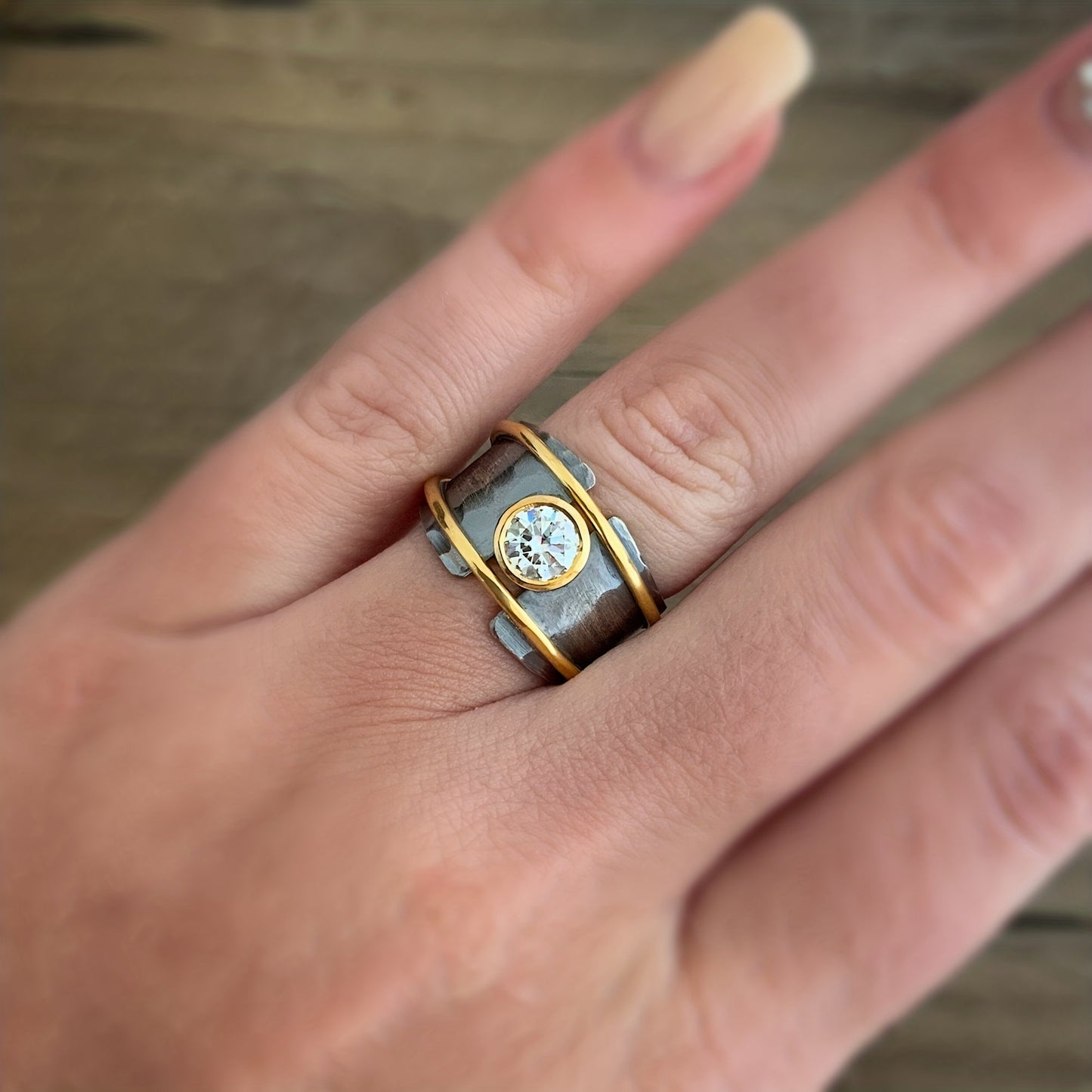 Handcrafted Western Zirconia Ring