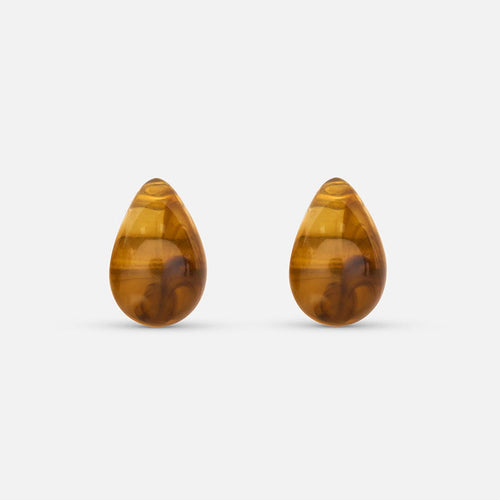 Modern Coffee Tear Drop Earrings