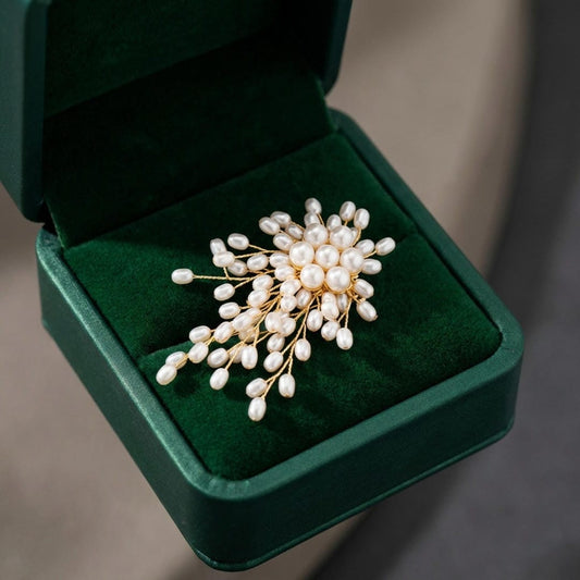 Luxury Pearl Cascade Brooch
