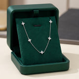 Gorgeous Flower Inlaid Zirconia Necklace