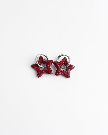 Toned Crystal Star Earrings