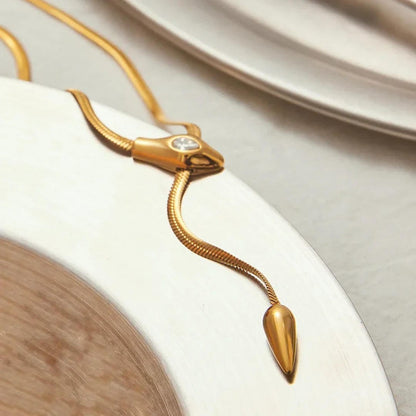 Vintage Gold Serpentine  Necklace