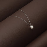 Minimalist Floating Pearl Pendant