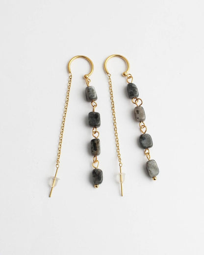 Speckled Stone Drop Earrings
