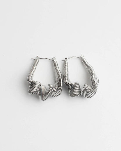 Textured Spiral Hoop Earrings