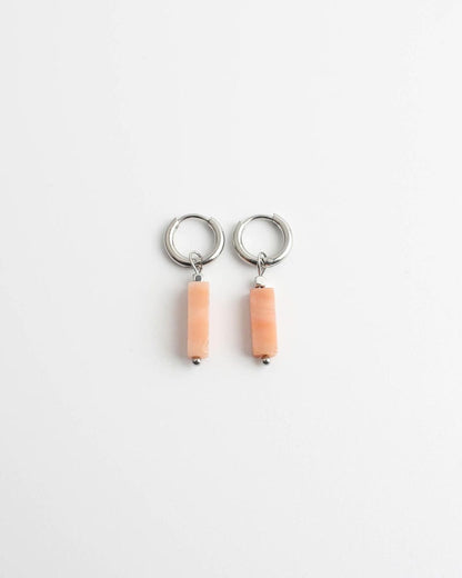Toned Stone Bar Earrings