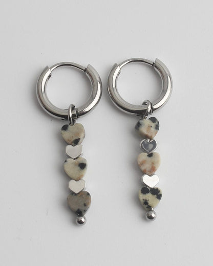 Triple Heart Earrings