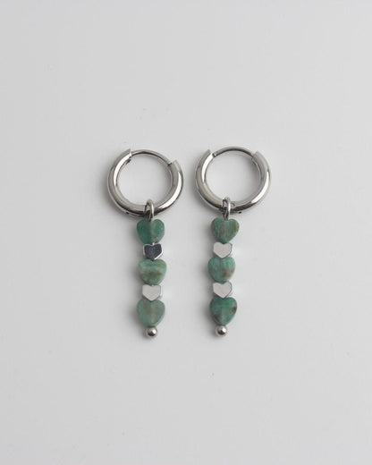 Triple Heart Earrings