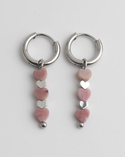 Triple Heart Earrings