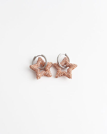 Toned Crystal Star Earrings