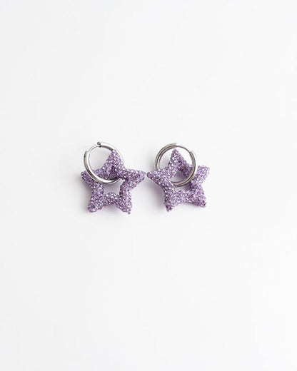Toned Crystal Star Earrings