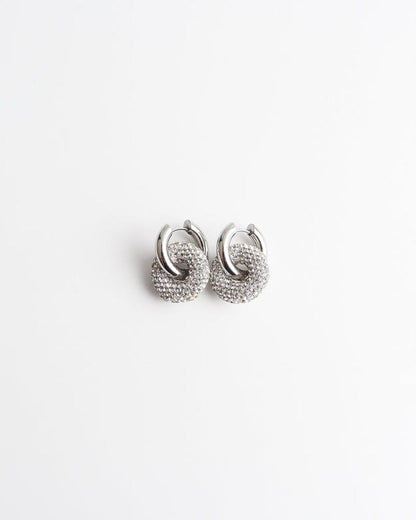 Crystal Circle Drop Earrings