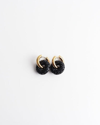 Crystal Circle Drop Earrings