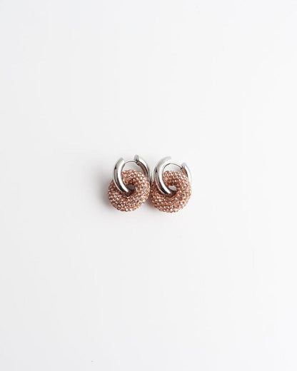 Crystal Circle Drop Earrings