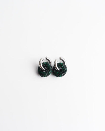 Crystal Circle Drop Earrings