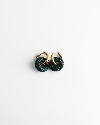 Crystal Circle Drop Earrings