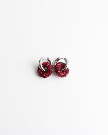 Crystal Circle Drop Earrings