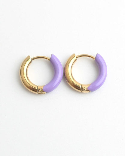 Happy Colorful Hoop Earrings