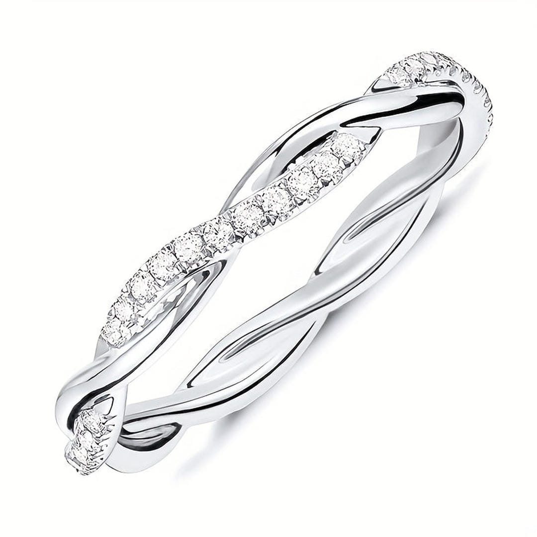 Twisted Pav� Crystal Band