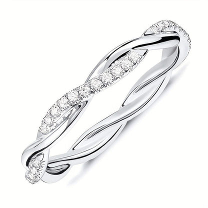 Twisted Pav� Crystal Band
