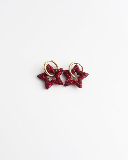 Toned Crystal Star Earrings