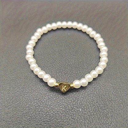 A-Z Pearl Beaded Bracelet