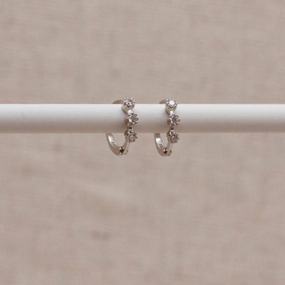 Vienna Stone Huggie Hoops