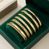 Gold Open Bangle Resort Bracelet Set