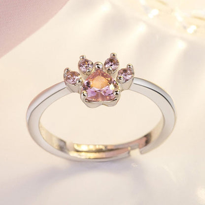 Paw Set 4 Pieces with Zirconia Heart