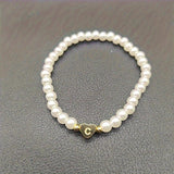 A-Z Pearl Beaded Bracelet