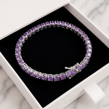 Amethyst Crystal Tennis Bracelet