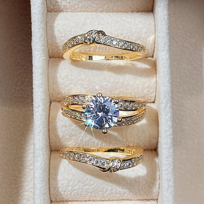 Round Pav� Ring Set
