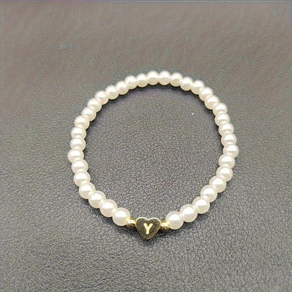 A-Z Pearl Beaded Bracelet