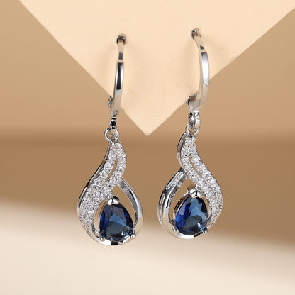 Exquisite Waterdrop Zirconia Earrings