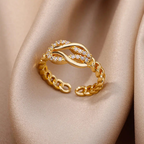 Golden Contour Open Ring
