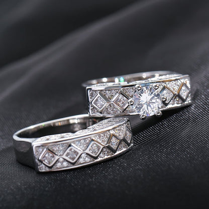 Cold Wind Zircon Ring Set