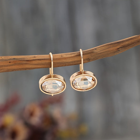 Luxurious Golden Hoop Resin Earrings