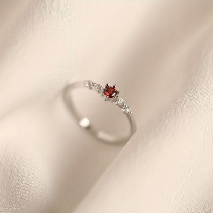 Petite Ruby Crystal Promise Ring