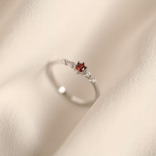 Petite Ruby Crystal Promise Ring