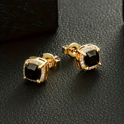 Iced Chics Square Stud Zirconia Earrings