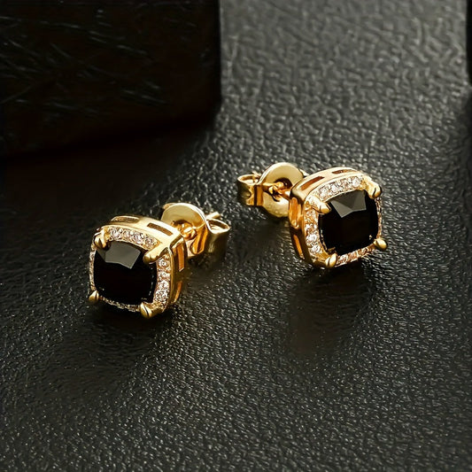 Iced Chics Square Stud Zirconia Earrings