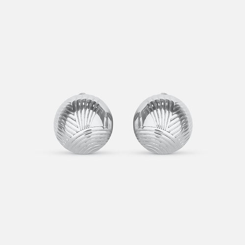 Elegant Silver Circle Earrings