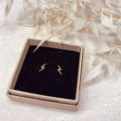 Minimal Plain Lightning Studs Earrings