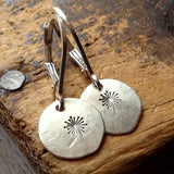 Retro Creative Round Geometric Dandelion Earrings